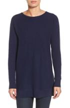 Women's Halogen High/low Wool & Cashmere Tunic Sweater - Blue