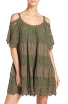 Women's Muche Et Muchette Nielsen Cold Shoulder Cover-up Dress, Size - Green