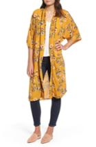Women's Nordstrom Floral Kimono, Size - Yellow