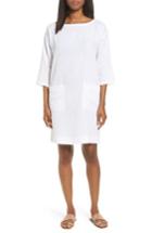 Women's Eileen Fisher Organic Cotton Tunic Dress, Size - White