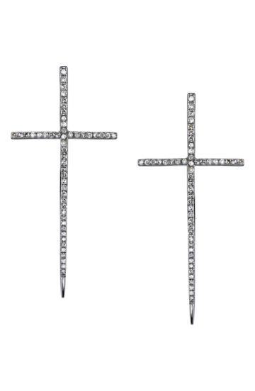 Women's Sheryl Lowe Diamond Dagger Cross Earrings
