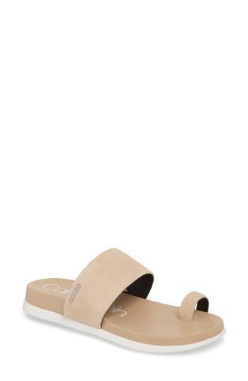 Women's Calvin Klein Danava Slide Sandal M - Beige