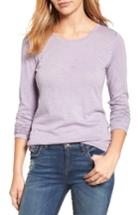 Women's Caslon Long Sleeve Crewneck Tee, Size - Purple