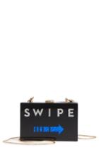 Milly Swipe Box Clutch - Black