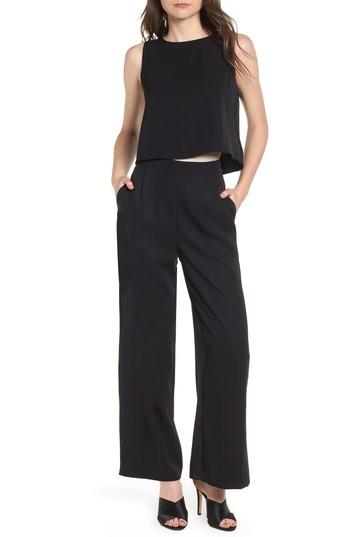 Women's Caara Urban Silky Crop Tank & Pants - Black