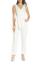 Women's Charles Henry Off The Shoulder Popover Jumpsuit - Black