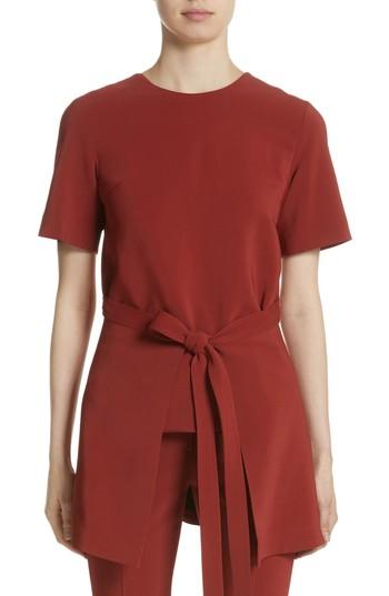 Women's Rosetta Getty Apron Wrap Top - Orange