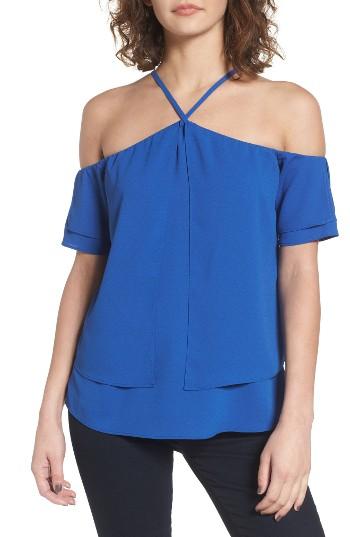 Women's Cooper & Ella Chloe Halter Top, Size - Blue