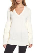 Women's Chelsea28 Tiered Sleeve Sweater, Size - Ivory
