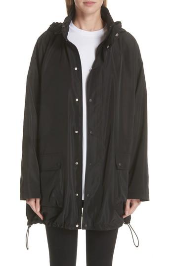 Women's Balenciaga Back Logo Windbreaker Jacket Us / 42 Fr - Black