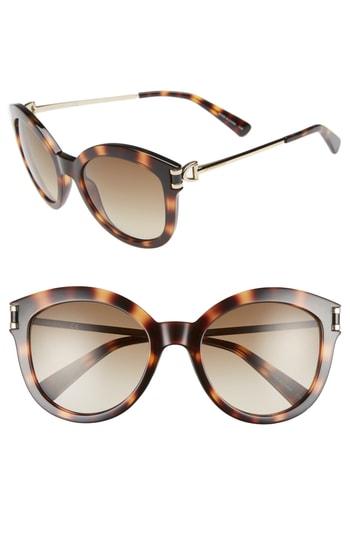 Women's Longchamp 55mm Cat Eye Sunglasses - Havana