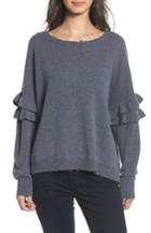 Women's Current/elliott The Ruffle Sweater - Grey