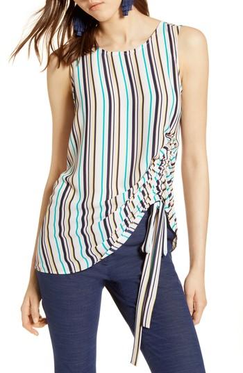 Women's Halogen Side Ruched Top, Size - White