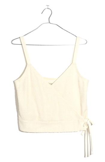 Women's Madewell Finale Jacquard Wrap Tank, Size - White