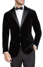 Men's Bonobos Jetsetter Trim Fit Stretch Velvet Dinner Jacket S - Black