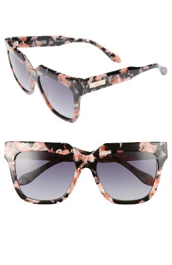 Women's Sonix Avalon 57mm Retro Sunglasses - Rose Marble/ Black Fade