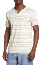 Men's Lucky Brand Stripe Notch Neck T-shirt - Grey