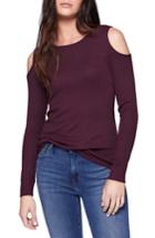 Women's Sanctuary Bowery Cold Shoulder Thermal Tee - Burgundy