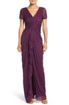 Women's Adrianna Papell Draped Mesh Gown