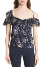 Women's Rebecca Taylor Faded Floral Top - Blue
