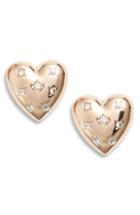 Women's Bp. Crystal Heart Stud Earrings
