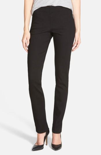 Women's Nydj 'poppy' Pull-on Stretch Denim Leggings - Black