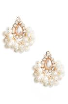 Women's Stella + Ruby Imitation Pearl Cluster Earrings