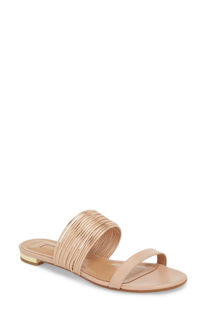 Women's Aquazzura Rendezvous Metallic Sandal