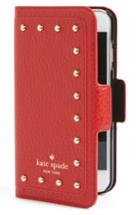Kate Spade New York Embellished Iphone 7 Folio Case - Red