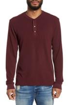 Men's Treasure & Bond Canyon Long Sleeve Henley T-shirt, Size - Burgundy