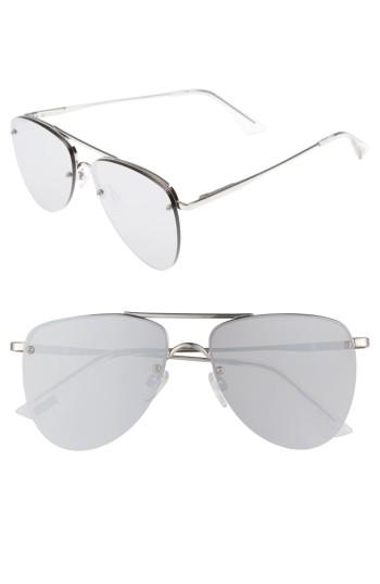 Women's Le Specs The Prince 57mm Aviator Sunglasses - Silver