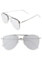 Women's Le Specs The Prince 57mm Aviator Sunglasses - Silver