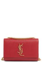 Saint Laurent Small Kate Calfskin Leather Crossbody Bag - Burgundy
