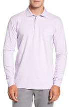 Men's Peter Millar Mountainside Long-sleeve Pocket Polo - Purple