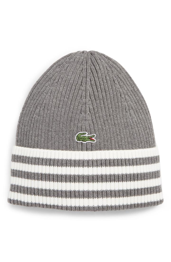 Men's Lacoste Striped Beanie -