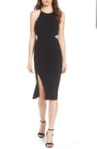 Women's Soprano Side Cutout Body Con Dress - Black