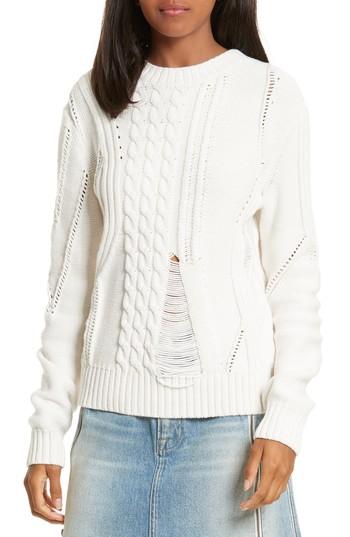 Women's Frame Cable Knit Sweater