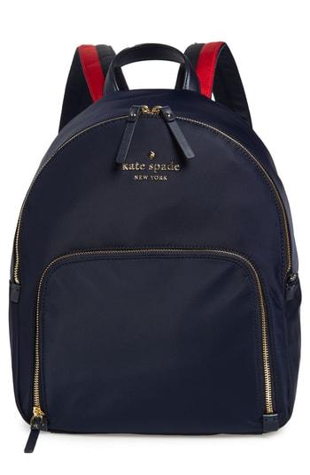 Kate Spade New York Watson Lane - Hartley Varsity Stripe Nylon Backpack - Blue