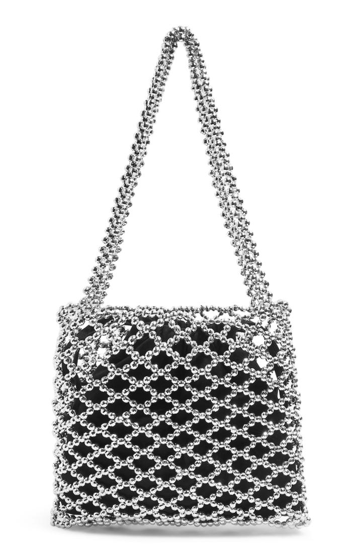 Topshop Cindy Net Tote Bag - Metallic