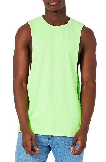 Men's Topman Neon Tank - Green