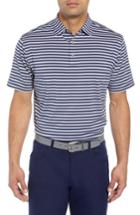Men's Peter Millar Camelot Stripe Stretch Jersey Polo - Blue