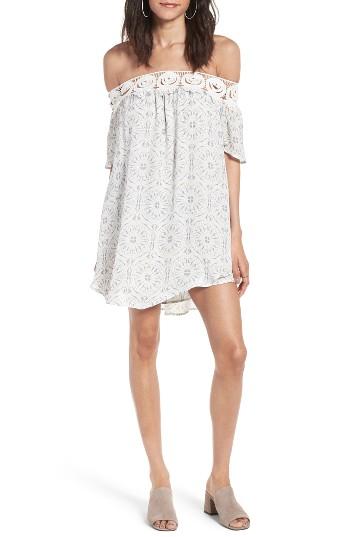 Women's Stone Cold Fox Chiara Off The Shoulder Shift Dress