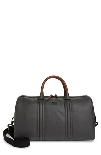 Men's Ted Baker London Grankan Faux Leather Duffel Bag - Grey