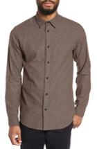 Men's Selected Homme Lucas Houndstooth Check Sport Shirt, Size - Beige