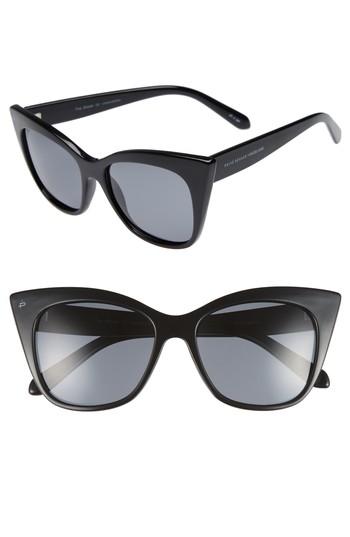 Women's Prive Revaux X Madelaine Petsch The Mister 54mm Cat Eye Sunglasses - Black/ Black
