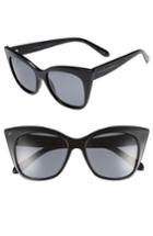 Women's Prive Revaux X Madelaine Petsch The Mister 54mm Cat Eye Sunglasses - Black/ Black
