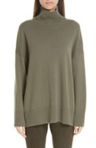 Women's Lafayette 148 New York Relaxed Cashmere Turtleneck Sweater - Green