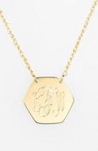 Women's Jane Basch Designs Personalized Hexagon Pendant Necklace