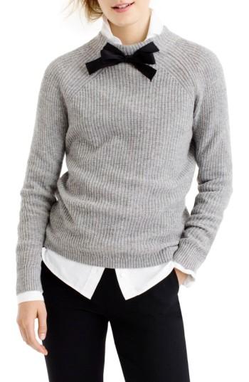 Women's J.crew Gayle Tie Neck Sweater - Ivory