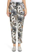 Women's Fabiana Filippi Print Satin Jogger Pants Us / 42 It - Blue